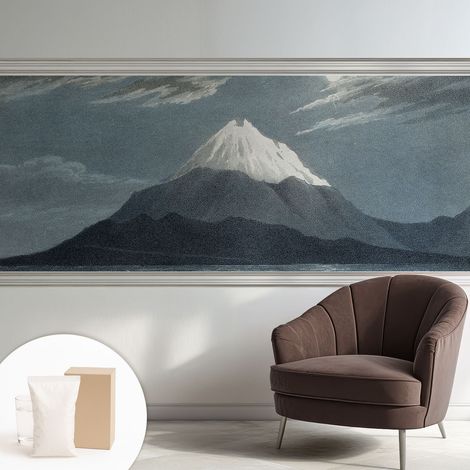 Papier peint avec colle pour décoration moderne de salon chambre à coucher cuisine et bureau Facile Nuit de pleine lune 250x104 cm (1/5)