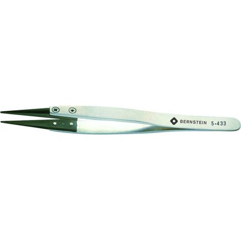 BERNSTEIN Tools for Electronics 5-433 Präzisionspinzette Stumpf, schmal 125 mm