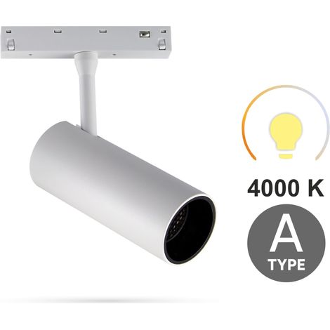 Faretto LED bianco da 30W 4000K neutro di tipo A per binari magnetici SMART TRACK 48VDC (1/5)