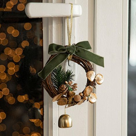 Guirlande De Noël Naturelle - En Branches Séchées Avec Pommes De Pin - Pour Décoration Intérieure Festive - 1 Pièce (1/4)