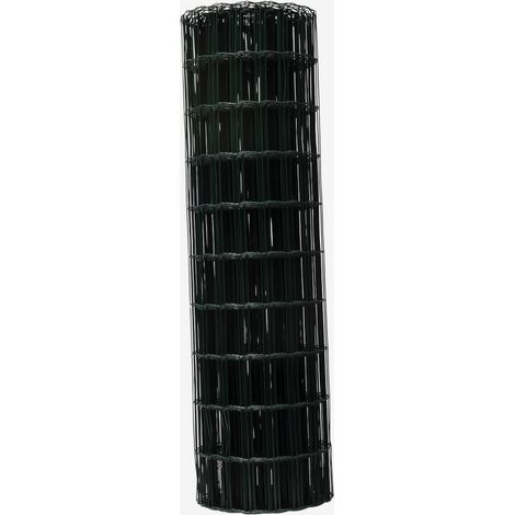 Werka Pro – Grillage soudé vert 1,2m x 25m – Acier galvanisé plastifié – Résistant aux intempéries – Maille rectangulaire 5 x 10cm