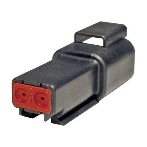 TE Connectivity DT 04-2P-CE02 Cosse cylindrique mâle mâle, droit Nombre total de pôles: 2 Série (con (1/2)