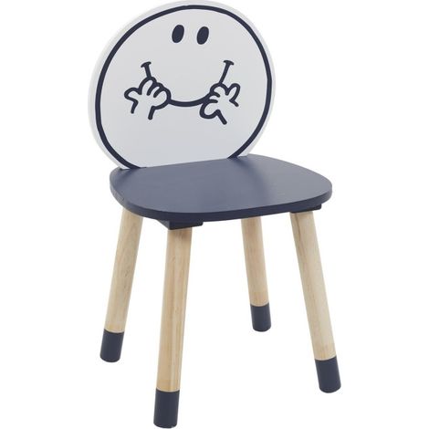 Chaise Enfant "Monsieur Heureux" 52cm Bleu (1/5)