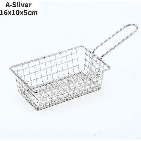 Pommes-Frites-Korb, Snackeimer, Aufbewahrungskorb für frittiertes Hähnchen, Frittierkorb, Ölsieb, kreatives Geschirr, Container-A-Sliver-