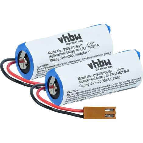 vhbw 2x Battery compatible with Le Blond 77 CNC Router Industrial Controller (2000 mAh, 3 V, Li-Ion) (1/5)