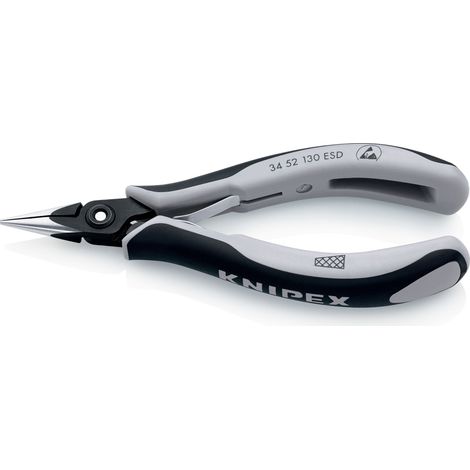 KNIPEX 34 52 130 ESD Präzisions-Elektronik-Greifzange ESD mit Mehrkomponenten-Hüllen brüniert 130 mm (1/4)