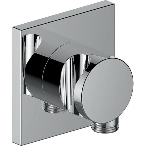 KEUCO Schlauchanschluss mit Brausehalter, Rosette eckig, (1/5)