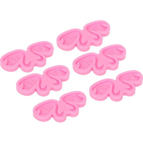 Lot de 6 moules à fondant cygne 3D - Moules en silicone mignons, antiadhésifs et sans BPA, pour décorer vos gâteaux au chocolat. (1/5)