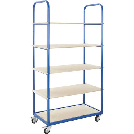 eurokraft basic, Chariot à tablettes, 5 tablettes, L x l (1/5)