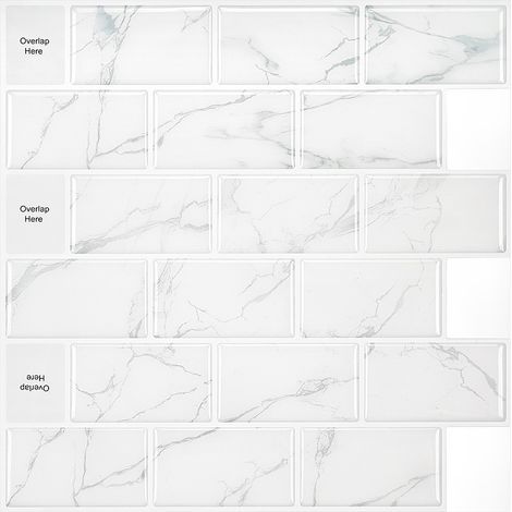 Crédence de cuisine autocollante, carreaux autocollants pour murs de salle de bain