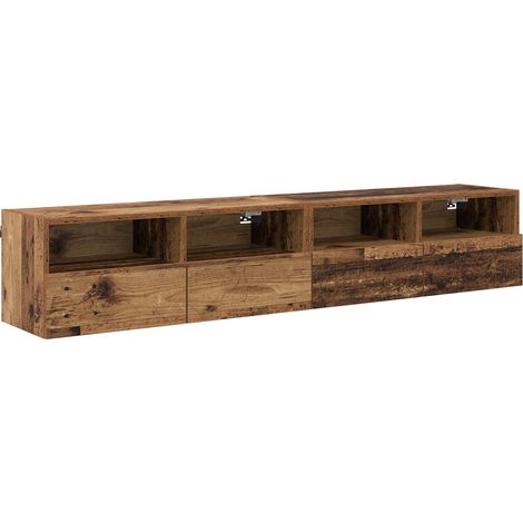 Maison Exclusive - TV-Wandregale 2 pcs Altholz 80 x 30 x 30 cm Ho