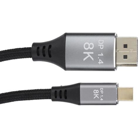 Alomejor câble mini DP vers DP B0305-1 Câble adaptateur Mini DP vers DP 1.4 Version 8K Port Mini DisplayPort haute définition-Ywey (1/4)