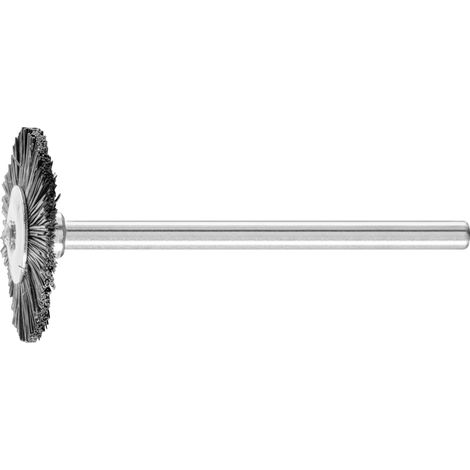 PFERD TOOLS Miniatur- Rundbürste RBU Ø22x2 mm Schaft-Ø3 mm schwarze Schweineborste 10 Stk