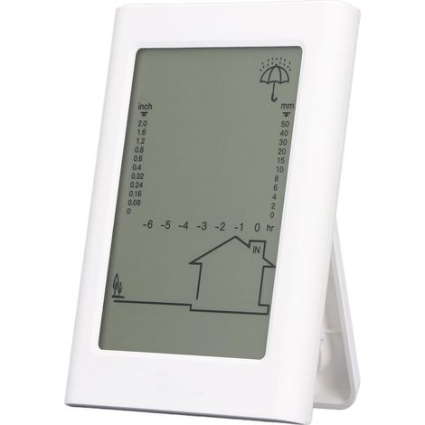 Pluviomètre Numérique Électronique 3-en-1 Station Météo Extérieure Sans Fil avec Rétroéclairage Orange (1/5)