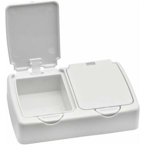 Boîte de Rangement de Bureau, Petite boîte de Rangement en Plastique Blanc avec couvercles pour Ranger de Petits Objets, Perles, Bouchons d'oreille, Bijoux au Bureau à Domicile (1/5)