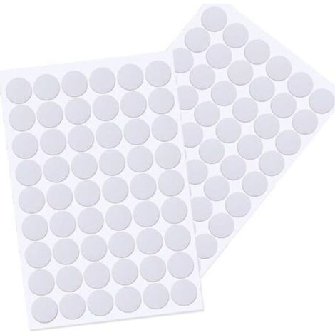 Diamètre 21mm,108 Pièces Cache Vis, Blanc, Adhesif,Vis Trou Autocollants, Meuble,pour Armoires,Tiroir,Table (1/5)