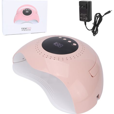 Vernis à ongles Lampe UV LED 120W, Lampe de Séchage Gel Portable avec Écran LCD, Prise US Rose 100-240V (1/5)
