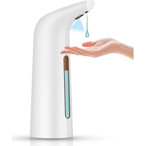 Distributeur de savon automatique sans contact TUMAN Pro, 400ml électrique à pile, détecteur de mouvement, imperméable IPX6, blanc, idéal cuisine salle de bain hôtel. (1/5)