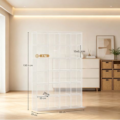 CD- und DVD-Regal aus Spanplatte Schwarz 89 x 20 x 130,5 cm MODENUIT (1/2)