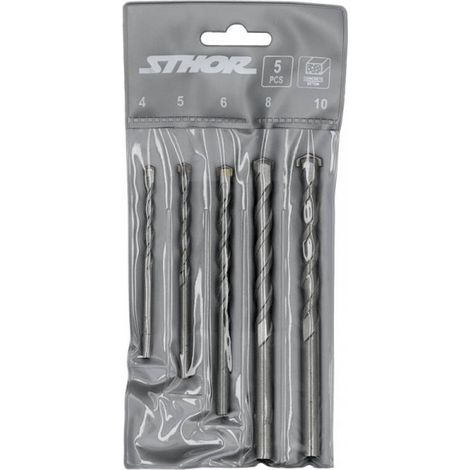 Juego de 5 brocas widia 4-10mm 23331 sthor