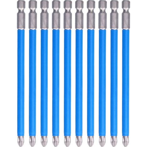 Set of 10 impact-resistant magnetic screwdriver bits for electric drills - Hand tools - Screw repair kit - AquaForge (1/5)