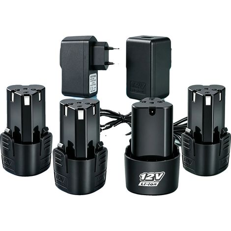 Batterie Li-ion rechargeable, capacité de 3000mAh, compatibilité universelle, 4 Batterie-2 Charge (1/2)