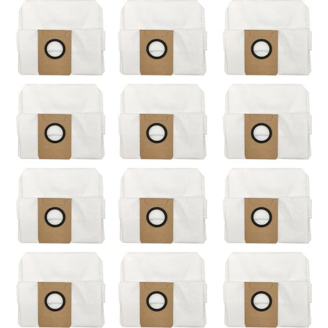 Sacs Aspirateur - Compatible Ecovacs Deebot X1 OMNI - Filtre Étanche 99 % Poussière - Pour Station de Nettoyage - Lot de 12 (1/5)