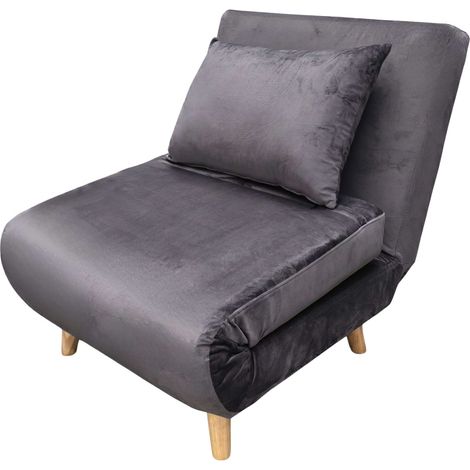 Sillón Cama Nórdic Lite, Sillón Convertible Apertura Clic-Clac Gris oscuro (1/5)
