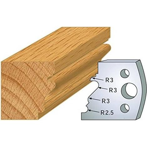 Jeu de 2 Fers Profilés Acier HT 40 x 4 mm - N°122 Louis XV - Outil de menuiserie - Diamwood (1/2)
