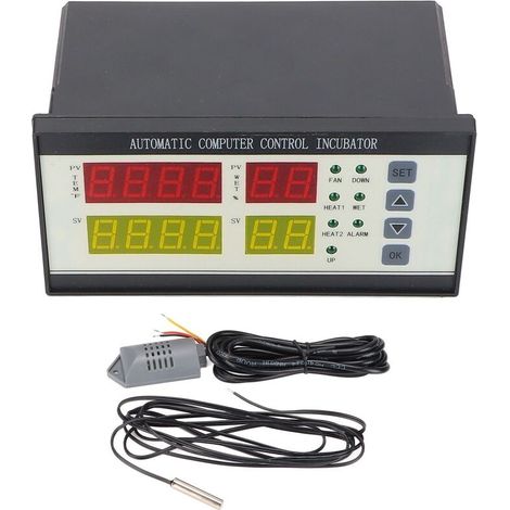 Contrleur d'incubateur automatique et précis, capteur Fahrenheit, couveuse d'ufs, contrleur de température et d'humidité 110-220V (1/5)