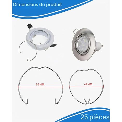 GU10 MR16 Anneaux à ressort de retenue Clips de Fixation à Ressort pour lampes ampoules halogènes LED clips de fixation ampoule led pour spot encastrable (1/4)