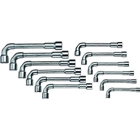 Llave de doble extremo 6 hexagonals Sy de 12 unidades, plata - Gedore 25PK-012 (1/2)
