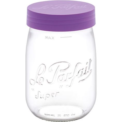 6 Glas 1 L Violett - Color Vis - Le Parfait