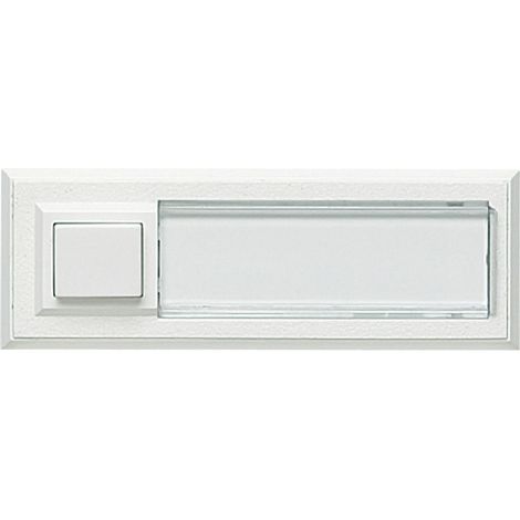 Grothe 51015 Klingeltaster mit Namensschild 1fach Weiß 12 V/1,5 A