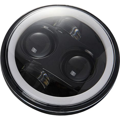 5,75 Pouces Led Phare Moto Projecteur Phare Super Grand Angle Conduite Lumiere, Noir (1/4)