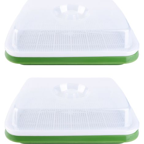 Plateau de germination avec couvercle transparent, trous fins et denses, en plastique de haute qualité. Germoir à graines (1/5)