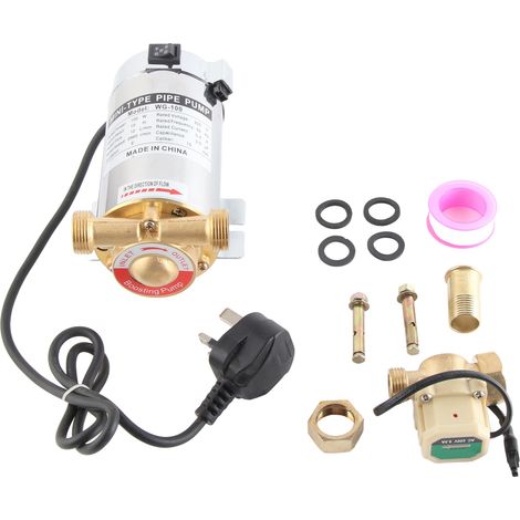 Pompe de surpression automatique 100W 220V 12 L/min, hauteur d'aspiration 10 mètres, cordon d'alimentation 1 mètre, silencieuse, prise UK (1/5)