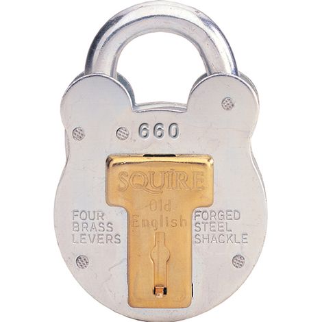 Squire 660/KA PES8 660KA Old English Padlock with Steel Case 64mm Keyed HSQ660KA