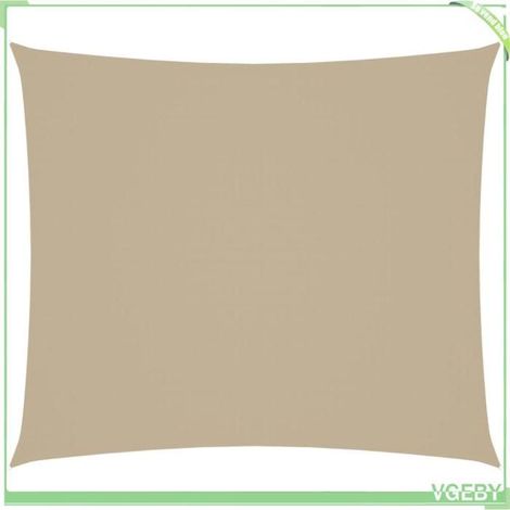Voile de parasol - FAFEICY - 135150 - 2,5x3 m rectangulaire - Tissu Oxford enduit PU - Beige (1/5)