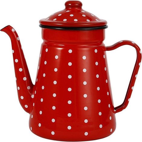 Cafetière émaillée 1,2 L, pichet à lait/eau/bouilloire pour cuisinière à gaz et à induction A (1/5)