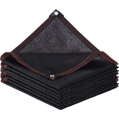ALLIANDISFilet d'ombrage à œillets - Taux d'ombrage : 70 % - Résistant aux UV - Idéal pour la protection des plantes, les serres, les abris ou les chenils - 3 x 4 m - Noir (1/5)