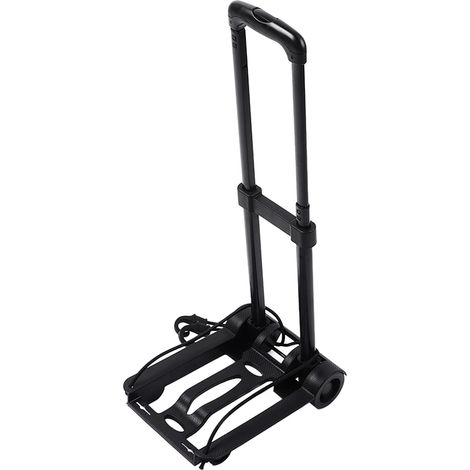 Chariot de voyage pliable multifonctionnel à grande capacité avec barre d'attache rétractable, idéal pour les voyages et les courses. (1/5)