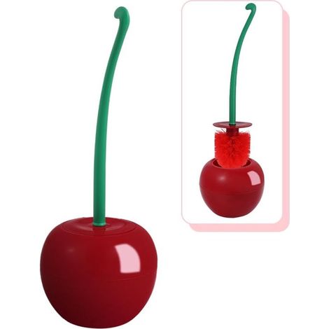Ensemble brosse de toilette en forme de fruits - Brosse de toilette et porte-brosse mignons (1/5)