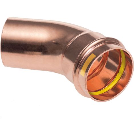 Coude cuivre à sertir GAZ 45° Mâle-Femelle Ø15