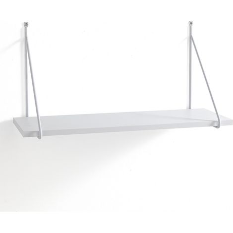 Estante de pared suspendido en madera y acero diseño Level - Blanco (1/4)