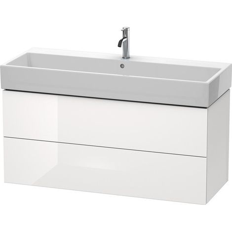 Meuble sous-vasque L-CUBE 544x1184x459mm blanc brillant