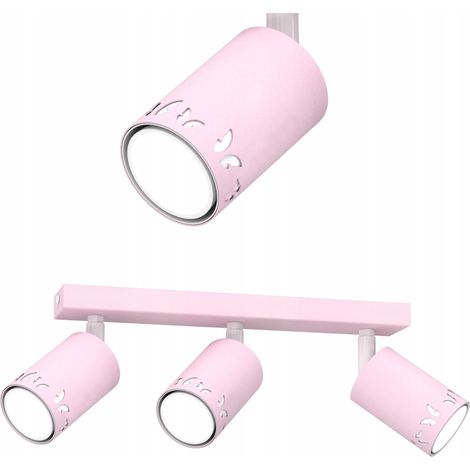 Kinder-Deckenleuchte, LED-Lampe für Mädchen, GU10, Schmetterlinge, rosa (1/5)