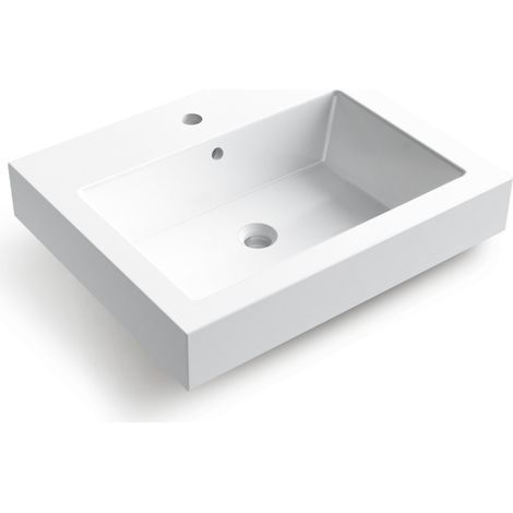 Balneo Vasque à poser 60x50cm, en fonte minérale, Blanc, ROXI (1/5)