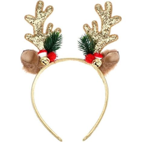 Niedliche Weihnachtsstirnbänder – glitzernde Weihnachtsfrisuren mit Rentiergeweih – Weihnachtskostüm-Accessoire für die Weihnachtsfeier (1/5)