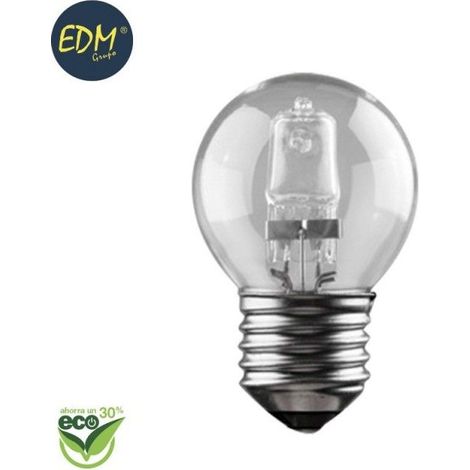 Ampoule sphérique halogène ECO E27 42w (équivalent 60w) EDM clair